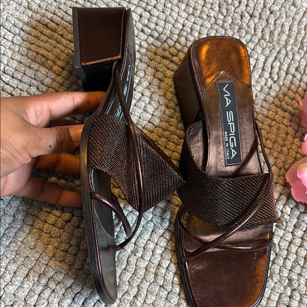Via Spiga Brown Sandals with Knotted Design - Picture 8 of 9